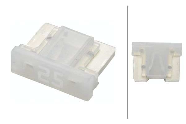 HELLA Fuse 913755 5 dB-Os
Fuse Type: Low profile mini blade fuse, Current Strength [A]: 25, Voltage to [V]: 58, Temperature range from [°C]: -40, Temperature range to [°C]: +125, Width [mm]: 10,9, Depth [mm]: 3,8, Height [mm]: 8,4, DIN/ISO: 8820-9, Contact surface: Zinc-coated, Colour: white, Housing material: PA (polyamide), Packing Type: Blister Pack, Assy./disassy. by qualified personnel required!: