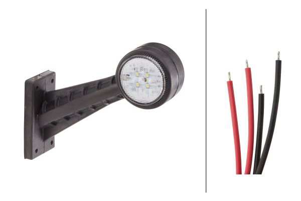 HELLA Umrißleuchte 367698 LED -Lampe, weiß / rot, Geräte: vertikal, links, Spannung: 10 - 30 V.
Einbauposition: links, seitlicher Anbau, Leuchten-Bauart: LED, Zulassungsart: ECE-geprüft, Spannung [V]: 12, 24, Anzahl der LEDs: 8, Anzahl der Leuchtefunktionen: 2, Befestigungsart: für senkrechte Befestigung, Form: gewinkelt, Lampenart: LED, Leuchtefunktion: mit Positionslicht, mit Schlusslicht, Winkel [°]: 60, Montage/Demontage durch Fachpersonal erforderlich!:  Kurzinformation: *** Das HELLA VALUEFIT Prinzip: Durch HELLA 1.