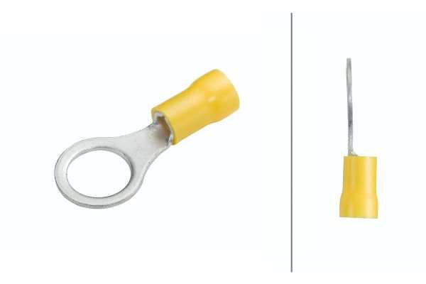 HELLA Cable terminals 10896853 Shoe, eyes; 50 db
Cross Section [mm2] from: 4,0, Cross Section [mm2] to: 6,0, Colour: yellow, Shape: Ring Form, Plug Type ID: M10, Plug Type: Ring Connector, Assy./disassy. by qualified personnel required!: