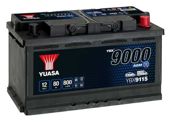 YUASA Batterie 11464554 12V. 80Ah. 800A. AGM Start Stop
Spannung [V]: 12, Kälteprüfstrom EN [A]: 800, Batterie-Kapazität [Ah]: 80, Gewicht gefüllt [kg]: 23,2, Anschlusstechnik: T1, Länge [mm]: 317, Breite [mm]: 175, Höhe [mm]: 190, Batterie: mit Handgriffen, AGM-Batterie, Bodenleistenausführung: B03, Polanordnung: 0