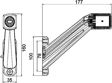 HELLA Umrißleuchte 314976 Rechts, 24 V, Positionsindikator, Schließlicht, Seitenpositionsindikator
Einbauposition: rechts, seitlicher Anbau, Spannung [V]: 12, 24, Anzahl der LEDs: 4, Anzahl der Leuchtefunktionen: 3, Kabellänge [mm]: 500, Leuchtefunktion: mit Positionslicht (LED), mit Schlusslicht (LED), mit Seitenmarkierungslicht (LED), Anzahl der Steckkontakte: 2, Steckerausführung-ID: EasyConn, Lampenart: LED, Leuchten-Bauart: LED, Zulassungsart: ADR/GGVS-geprüft, ECE-geprüft, Montage/Demontage durch Fachpersonal erfo 3.