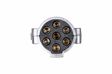 HELLA Trailer electric connector 398180/2 Voltage [V]: 24, Material: Aluminium, Colour: silver, Connector/Clamp: with cable gland, Cross Section [mm2] from: 1,5, Cross Section [mm2] to: 2,5, Current Strength from [A]: 15, Current Strength to [A]: 20, DIN/ISO: 1185 N-Typ, Number of pins: 7, Temperature range from [°C]: -30, Temperature range to [°C]: +75, Assy./disassy. by qualified personnel required!: 3.