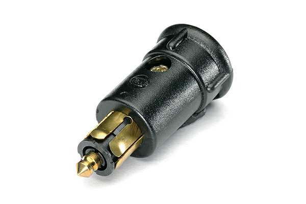 HELLA Cigar lighter plug 398185/2 Load capacity on 24 V: 18
Number of pins: 2, Current Strength [A]: 18, DIN/ISO: 4165, Material: Plastic, Colour: black, Cross Section [mm2]: 2,5, Number of connectors: 2, Outer Diameter 1 [mm]: 12, Voltage from [V]: 12, Voltage to [V]: 24, Plug Type: Screw Contact, Assy./disassy. by qualified personnel required!: