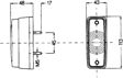 HELLA Begrenzungsleuchte 396457/2 rote
Montageart: Steckanschluss, Anbau, Leuchten-Bauart: Halogen, Lampenart: C5W, Spannung [V]: 24, 12, Einbauposition: rechts, links, Höhe [mm]: 43, Breite [mm]: 113, Länge [mm]: 48, Leuchtefunktion: mit Schlusslicht, Anzahl der Leuchtefunktionen: 1, Steckerausführung: Male, Schutzart (IP-Code): IP5K9K, erfüllt ECE-Norm: R7, Lichtscheibenfarbe: rot, Gehäusefarbe: schwarz, Leistungsaufnahme [W]: 5, Ergänzungsartikel/Ergänzende Info 2: ohne Glühlampen, Montage/Demontage durch Fachpersonal erford 3.