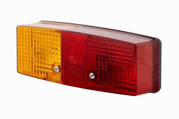 HELLA Rear light (universal) 370786/2 Mounting Type: mounting, Bolted, Fastening Type: for horizontal fastening, Light Design: Bulb Technology, Lamp Type: R10W, P21W, Voltage [V]: 24, 12, Fitting Position: Left, Height [mm]: 51, Width [mm]: 64, Light Function: with number plate light, with stop light, with indicator, with taillight, Number of light functions: 4, Plug Type: Blade Terminal, Protection Type (IP Code): IP5KX, IPX9K, Registration Type: ECE-certified, Housing Type: Synthetic Material Housing, Housing Colour: Black, Lens C 1.