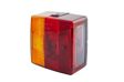 HELLA Rear light (universal) 371168/2 Mounting Type: mounting, Screw Connection, Fastening Type: for horizontal fastening, Light Design: Bulb Technology, Lamp Type: R10W, P21W, Voltage [V]: 12, Fitting Position: Right, Left, Height [mm]: 55, Width [mm]: 98, Length [mm]: 102, Light Function: with taillight, with stop light, with number plate light, with indicator, Number of light functions: 4, Plug Type: Blade Terminal, Registration Type: ECE-certified, Housing Type: Synthetic Material Housing, Housing Colour: Black, Lens Colour: Red 1.