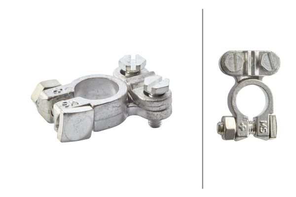 HELLA Batteriepolklemme 397065/2 Einbauseite: rechts, Querschnitt [mm2] von: 10, Querschnitt [mm2] bis: 70, Durchmesser [mm]: 17,5, Batterieklemmenausführung: Form E, für Pluspol, Spannung [V]: 12, 24, DIN/ISO: 72 331, Montage/Demontage durch Fachpersonal erforderlich!: