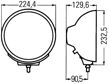 HELLA Nebelscheinwerfer (universal) 393544/2 Luminator -Metall
Montageart: Anbau, Bügelbefestigung, Befestigungsart: stehend, Leuchten-Bauart: Halogen, Lampenart: H3, Spannung [V]: 24, 12, Einbauposition: rechts, links, Höhe [mm]: 233, Bauhöhe [mm]: 233, Breite [mm]: 224, Tiefe [mm]: 91, Einbautiefe [mm]: 130, Durchmesser [mm]: 224, Leuchtefunktion: mit Nebelscheinwerfer, Anzahl der Leuchtefunktionen: 1, erfüllt ECE-Norm: R19, Lichtscheibenfarbe: transparent, Gehäusefarbe: schwarz, Lichtaustritt [mm]: 186, Form: rund, Streuscheibenausführ 3.