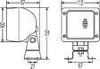 HELLA Arbeitsscheinwerfer 362603/2 Montageart: Anbau, Schraubanschluss, Befestigungsart: Vierpunktbefestigung, Leuchten-Bauart: Halogen, Lampenart: H3, Spannung [V]: 24, 12, Höhe [mm]: 152, Breite [mm]: 112, Tiefe [mm]: 97, Lichtverteilung: Nahfeldausleuchtung, Steckerausführung: AMP, Schutzart (IP-Code): IP6K9K, Leistungsaufnahme [W]: 55, 70, Ergänzungsartikel/Ergänzende Info 2: ohne Kabel, ohne Glühlampen, Gehäusetyp: Kunststoffgehäuse, Gehäusefarbe: schwarz, Streuscheibenmaterial: Glas, Streuscheibenausführung: gemusterte Stre 5.