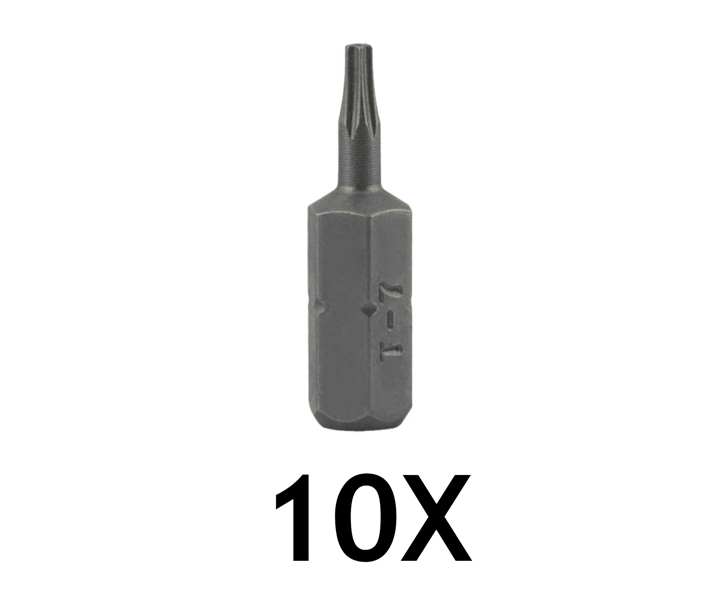 AOK Bit 348517 T7 Torx size, 1/4 hex connection size, 10 pcs/pack