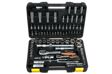 A.Z. MEISTERTEILE Plug spanner kit 11247355 "1/2"" drive.
18pc 6-point Standard Socket 10,11,12,13,14,15,16,17,18,19,20,21,22,23,24,27,30,32mm. 
4  Deep Socket  14,15,17,19mm. 
1  Universal Joint. 
2  Extensions:125mm,250mm.
1  72T Ratchet.
1  3 way Adaptor. 
2 Spark plug socket:16mm,21mm. 
1 5/16"" Bits holder.   
15pc Bits 30mm.
T:40,45,50,55mm  PD:3,4   PZ:3,4 FD:8,10,12mm.
HEX:8,10,12,14mm.

1/4"" drive. 
13pc 6-ponit standard socket 4, 4.5, 5, 5.5, 6, 7, 8, 9, 10, 11, 12, 13, 14mm. 
8pc Deep Socket:6,7,8,9,10,11,12,13mm. 
1pc Univers 1.