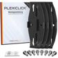 PLEXICLICK Licenseplate holder (Univ.) 11473445 Plexiclick "invisible" license plate holder, Black "SW", 4-piece set, 2 consoles front, 2 consoles rear 2.