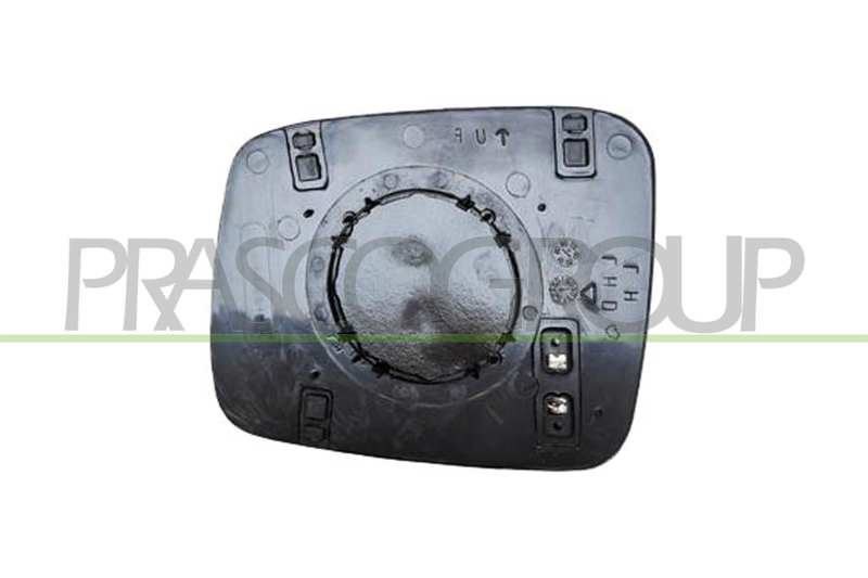 PRASCO Mirror flat 10673148 Fitting Position: Right, Quality: WP, Left-/right-hand drive vehicles: for left-hand drive vehicles, Outer/Inner Mirror: Heatable, Convex 
Fitting Position: Right, Left-/right-hand drive vehicles: for left-hand drive vehicles, Outer/Inner Mirror: Heatable, Convex