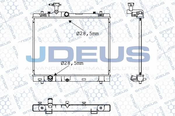 JDEUS Radiator 10655244 Aluminum, plastic
Radiator type: Brazed cooling fins, Cooling fins material: Aluminium, Water Tank Material (radiator): Plastic, Core Length [mm]: 400, Core Width [mm]: 541, Core Depth [mm]: 16, Quality/ Grade: AM