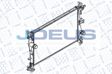 JDEUS Radiator 10655497 Aluminum, plastic
Radiator type: Brazed cooling fins, Cooling fins material: Aluminium, Water Tank Material (radiator): Plastic, Core Length [mm]: 620, Core Width [mm]: 395, Core Depth [mm]: 27, Quality/ Grade: Premium, Parameter: 5mm fin 2.
