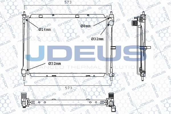 JDEUS Radiator 10655467 Aluminum, plastic
Radiator type: Brazed cooling fins, Cooling fins material: Aluminium, Water Tank Material (radiator): Plastic, Core Length [mm]: 510, Core Width [mm]: 366, Core Depth [mm]: 34, Quality/ Grade: AM