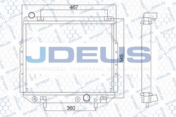JDEUS Radiator 10655929 Length [mm]: 500, Height [mm]: 617, Width [mm]: 50, Cooling fins material: Copper, Water tank material (radiator): Brass, Transmission Type: Manual Transmission, Automatic Transmission, Vehicle Equipment: for vehicles with/without air conditioning, Drive Type: Selectable All-wheel Drive 
Radiator type: Brazed cooling fins, Cooling fins material: Copper, Water Tank Material (radiator): Brass, Core Length [mm]: 500, Core Width [mm]: 617, Core Depth [mm]: 50, Quality/ Grade: AM