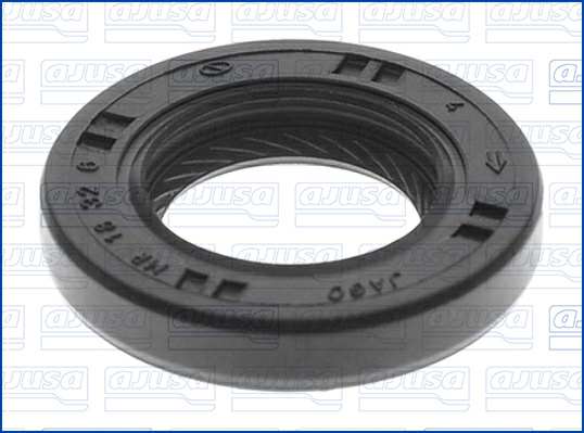 AJUSA Oil pump oil seal 810656 Thickness [mm]: 6, Material: ACM (Polyacrylate), Radial Shaft Seal Design: 827SRD, Rotation Direction: Clockwise rotation