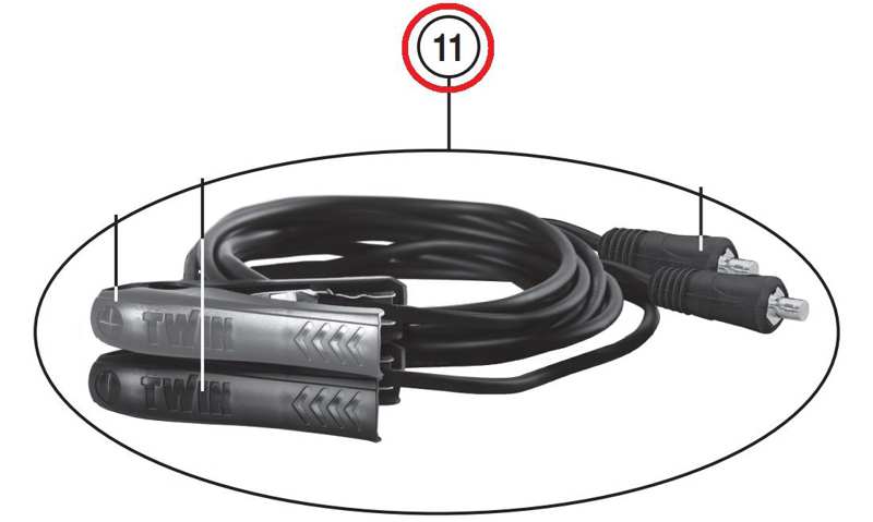 TELWIN Kabel für Batterieladegerät 11483784 Kabelsatz für Ladegerät Artikelnummer 587007. 3 m lang, 6 mm2.