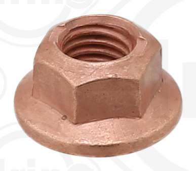 ELRING Nut 68033 Thickness [mm]: 10,4, Inner thread [mm]: M10 x 1,5, Spanner Size: 14, Surface: Copper coated Technical Information: Please observe the dimensions, General Information: for exhaust manifold and y-pipe
Thickness [mm]: 10,4, Internal Thread Size: M10 x 1,5, Quality/ Grade: 8, Spanner Size: 14, Bolt Head-/Nut Design: Male Hex, Material: Steel, Surface: Copper coated, Observe dimensions: 1.