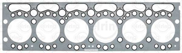 ELRING Zylinderkopfdichtung 61685 Dicke/Stärke [mm]: 1,25, Einbaudicke [mm]: 1,25, Durchmesser [mm]: 128, Dichtungsbauart: Metall-Elastomer-Dichtung