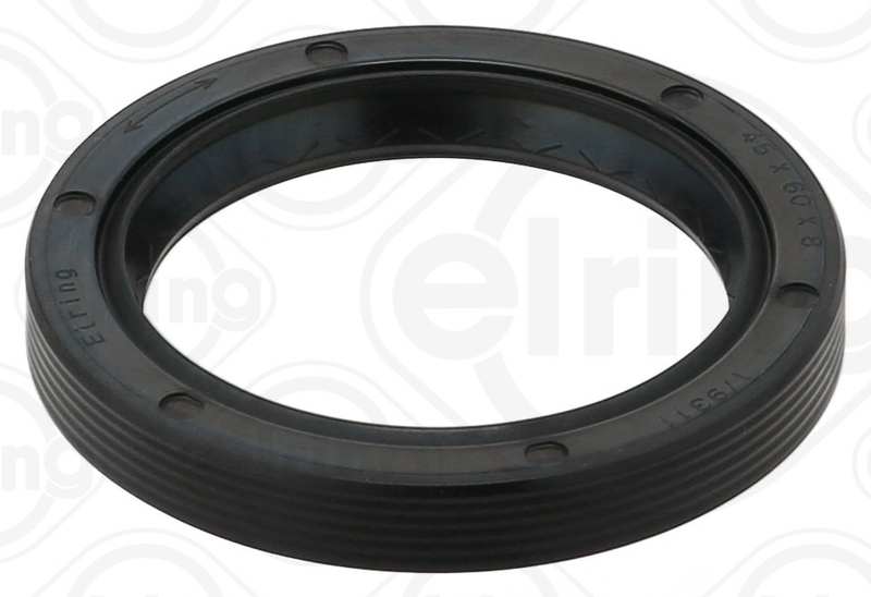 ELRING Differential gear oil seal 61537 45x60x8 ASW F WD ACM
Inner diameter [mm]: 45, Outer diameter [mm]: 60, Height [mm]: 8, Radial Shaft Seal Design: ASW, Swirl Type: Alternating Twist, Material: ACM (Polyacrylate), Dust Cover: with dust lip 1.