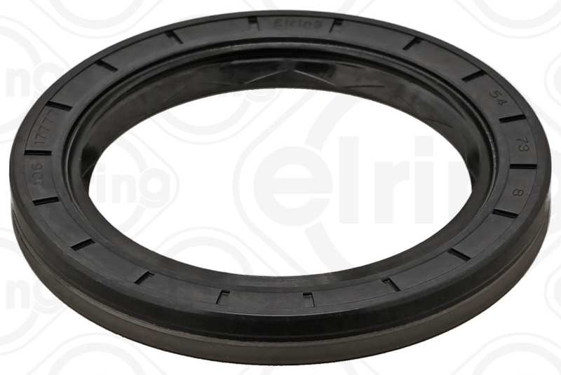 ELRING Transmission gear seal 11369209 Inner Diameter [mm]: 54, Outer Diameter [mm]: 73, Height [mm]: 8, Radial Shaft Seal Design: A/BS, Swirl Type: Alternating Twist, Dust Cover: with dust lip, Transmission Type: 7-Speed Dual-Clutch Transmission, Transmission Code: DQ381 1.