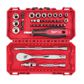 MILWAUKEE Plug spanner kit 11277754 1/4 Racsnis plug set 38-piece, content: 1/4 Racs, tri-Lobe three-sided handle 1/4, flat 4.5 / 5.5 / 6.5 / ph1 / ph2 / ph3 / pz1 / PZ2 / PZ3 / hex 3 / hex 4 / hex 5 / hex 6 / hex 8 / txbo10 / tx BO15 / tx BO20 / TX BO25 / TXBO27 / TX BO30 / TX BO40. 76mm extension, 152mm extension, adapter, 1/4 square-1/4 hexagonal. Plug keys: 5.5 / 6/7/8/9/11/11/11/13 / 14mm, in box 2.