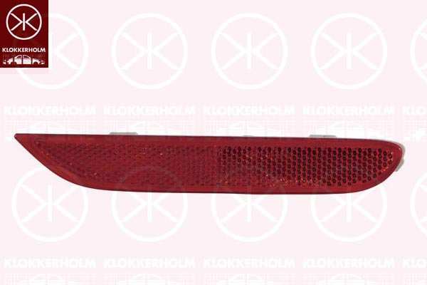 KLOKKERHOLM Rückstrahler 11035964 Einbauposition: hinten rechts, Farbe: rot, Herstellereinschränkung: Koito