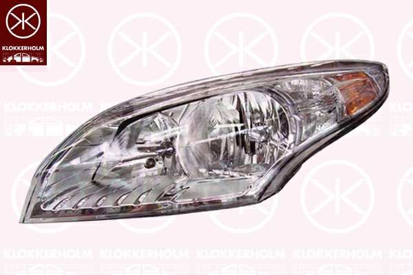 KLOKKERHOLM Headlamp 10726466 Fitting Position: Right, Illuminance [lx]: 25, Lamp Type: H7/H7, P21W, Supplementary Article/Info 2: with motor for headlamp levelling