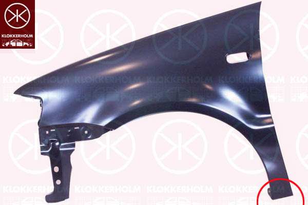 KLOKKERHOLM Einstiegblech 10670035 Reifenabmessung: 14-15", Einbauseite: vorne rechts, Qualität: WP, mechanisch bearbeitet: mit Loch für Blinkleuchte 
Reifenabmessung: 14-15", Einbauseite: vorne rechts, mechanisch bearbeitet: mit Loch für Blinkleuchte
