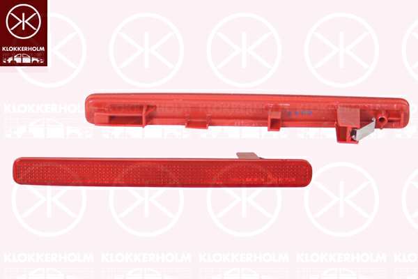 KLOKKERHOLM Rückstrahler 10681004 Einbauseite: hinten rechts, Farbe: rot