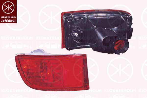 KLOKKERHOLM Reflector 10681014 Fitting Position: Right Rear, Supplementary Article/Supplementary Info: without socket, Lamp Type: W21W, Colour: red