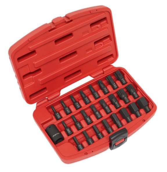 SEALEY Bit set 11518650 25pcs set, machine, 1/2 col, 35mm length, Bits: TRX-Star* - T30, T40, T45, T47, T50, T55,T60, T70, hex - 6, 7, 8, 10, 12, 14, 17, 19 mm, Spline - M6, M8, M9, M10, M12 , M14, M16,M18