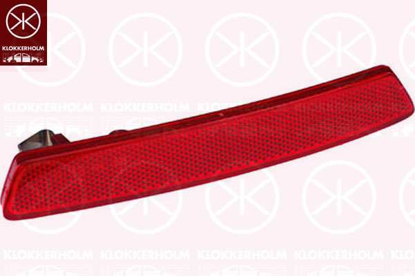 KLOKKERHOLM Rückstrahler 741817 Linke, hintere
Einbauseite: hinten links, Farbe: rot