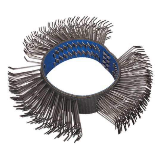 SEALEY Wire brush disc 11518671 Size D100x25mm, for part number SA695 (pneumatic grinder)