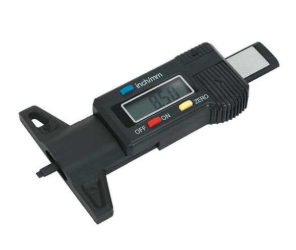 SEALEY Tyre profile deepness meter 11518730 Digital, measuring range: 0-25mm, Battery: LR44 1.5V (supplied)