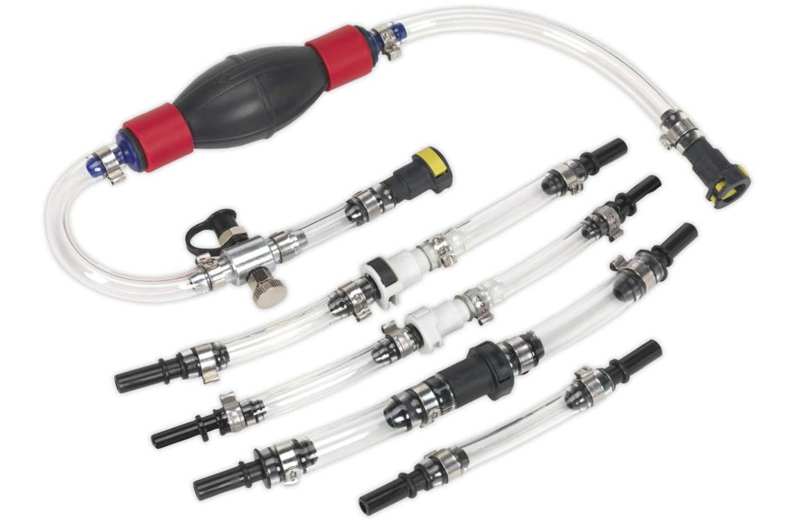 SEALEY Fuel priming set 11518924 For Ford models, hose bore: 9mm. Includes a valve that works in conjunction with Ford IDS diagnostic equipment and allows vacuum to be checked
Cannot be taken back for quality assurance reasons!