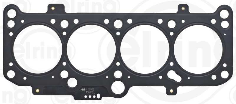 ELRING Cyilinder head gasket 68264 Thickness [mm]: 1,61, Installed thickness [mm]: 1,61, Number of Holes: 3, Piston protrusion from [mm]: 1,11, Piston protrusion to [mm]: 1,20, Diameter [mm]: 80,5, Gasket Design: Multilayer Steel (MLS), Number of layers: 4, Additionally required articles (article numbers): 819.824