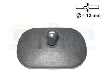 VAN WEZEL Outside rear-view mirror (universal) 10535504 Fitting Position: Left, Right, Shape: oval, Housing Type: with housing, Support plate diameter [mm]: 12, Outer/Inner Mirror: Plan, with mirror glass