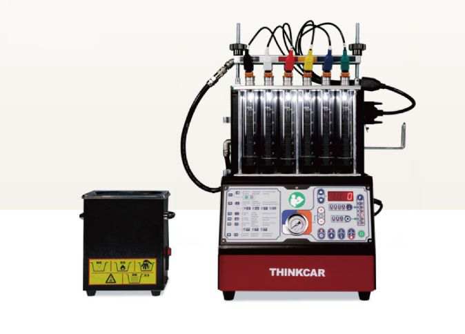 THINKCAR Injector tester 11520509 Petrol injector cleaning and diagnostic instrument with an ultrasonic cleaner for 6 injectors. 1.