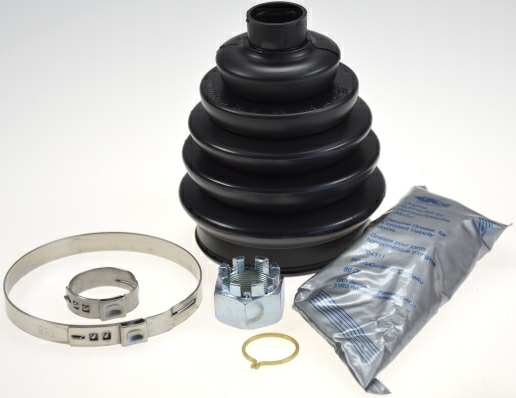 SPIDAN Drive shaft boot 10714067 Stock. Material: Thermoplastic
Inner Diameter 1 [mm]: 23, Inner Diameter 2 [mm]: 79, Height [mm]: 112, Thread Size: M20x1.0, Bellows Material: TPE (thermoplastic elastomer), New Part: , Supplementary Article/Info 2: with nut