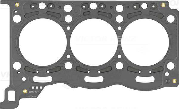 VICTOR REINZ Cyilinder head gasket 859979 Thickness: 1.68 mm, 3 gorgeous metal seal
Gasket Design: Multilayer Steel (MLS), Thickness [mm]: 1,68, Diameter [mm]: 84, Number of Holes: 3, only in connection with: 14-32324-01, Fitting Position: for cylinder 4-6