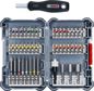 BOSCH Bit set 11539555 Pick and Click custom assembled screwdriver bit set, 44 pcs, PH1, PH2 (2x), PH3)(PZ1, PZ2 (2x), PZ3)(SL3, SL4, SL5, SL6)(HEX3, HEX4, HEX5, HEX6)(T10, T15, T20 (2x), T25, T27, T30, T40)(TH10, TH15, TH20 (2x), TH25, TH27, TH30, TH40)( PH2)(PZ2)(6)(H3, H4)( T15, T20, T25)( , 6/8/10 mm socket)Universal Quick Release, Hand screwdriver 1.