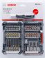 BOSCH Bit set 11539555 Pick and Click custom assembled screwdriver bit set, 44 pcs, PH1, PH2 (2x), PH3)(PZ1, PZ2 (2x), PZ3)(SL3, SL4, SL5, SL6)(HEX3, HEX4, HEX5, HEX6)(T10, T15, T20 (2x), T25, T27, T30, T40)(TH10, TH15, TH20 (2x), TH25, TH27, TH30, TH40)( PH2)(PZ2)(6)(H3, H4)( T15, T20, T25)( , 6/8/10 mm socket)Universal Quick Release, Hand screwdriver 3.