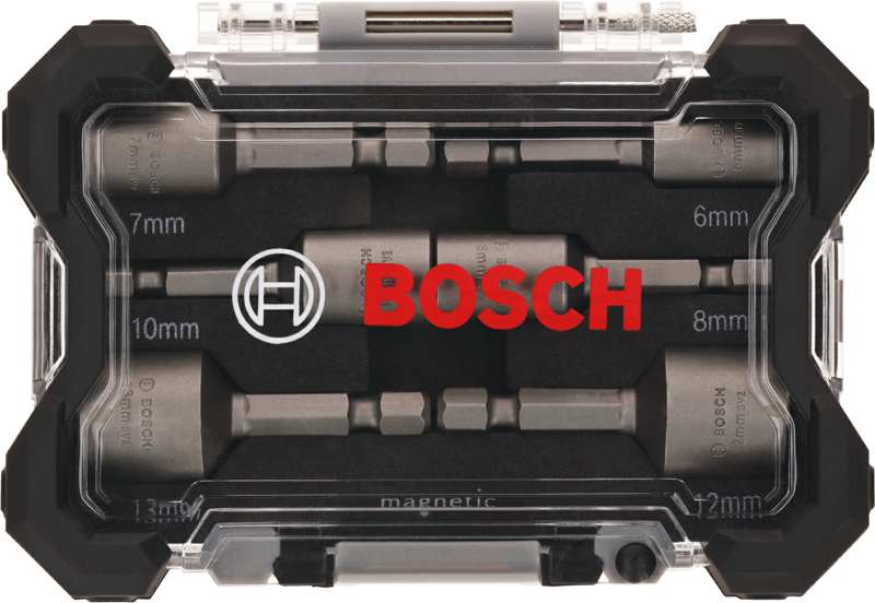 BOSCH Socket bit set 11539673 Set of 1/4˝ socket wrenches with bit grip, 6 pcs, 6, 7, 8, 10, 12, 13 mm, 1/4˝, L 50 mm 1.