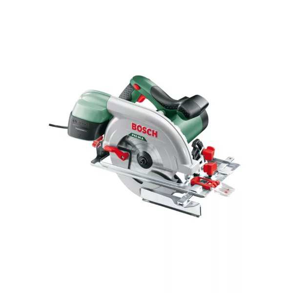 BOSCH Circular saw 11539844 PKS 66 A Hand-held circular saw, rated power input: 1600W, circular saw blade nominal diameter: 190mm, circular saw blade hole diameter: 30mm, idle speed: 5000 rpm, guide plate: 160x327mm, guard: aluminium, weight: 5.4kg, cutting depth range: 90deg 0-66mm, 45deg 0-48mm