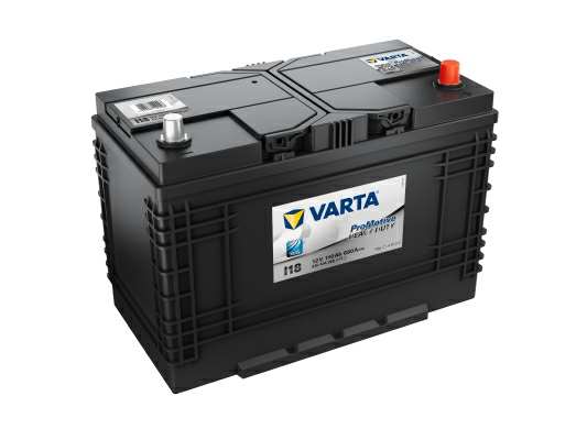 VARTA Battery 10728650 110Ah
Voltage [V]: 12, Battery Capacity [Ah]: 110, Cold-test Current, EN [A]: 680, Post Positions: 0, Terminal Type: 1, Hold-down Type: B01, Length [mm]: 347, Width [mm]: 173, Height [mm]: 234, Battery: HEAVY DUTY [increased cycle and vibration proof], Observe service information:  Technical Information: Engineered in Germany Patented PowerFrame® grid for reliable starting power, fast recharge and corrosion resistance Meets all original criteria of the commercial vehicle manufacturer 1.