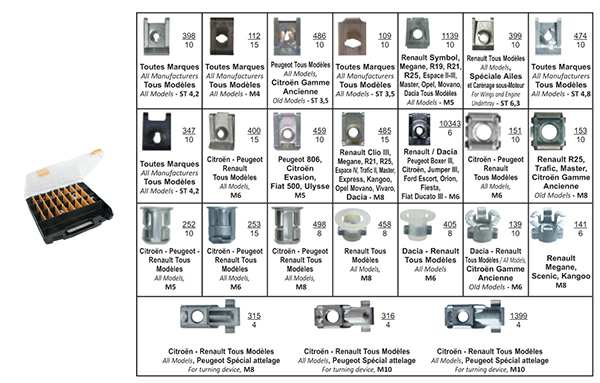 RESTAGRAF Mutter-Satz 10997523 Platte Mutter, drückbare Mutter, spezielle Mutter, 24 Typen, 228 PCs/Set
