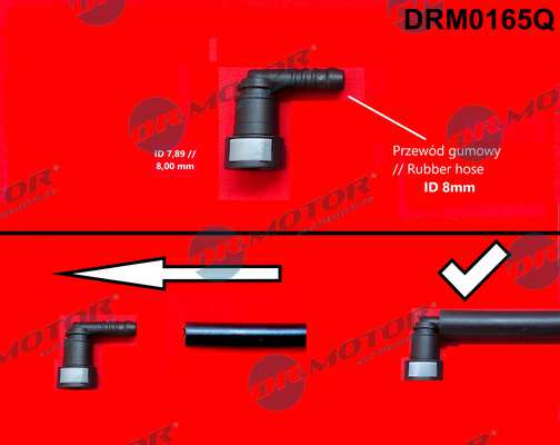 DR.MOTOR AUTOMOTIVE Rohrverbinder 11141083 Für Kraftstoffleitung, Schnellstecker, Universal, 1 PC
Form: L-Form, Material Leitungsisolierung: Gummi, für Leitungsdurchmesser [mm]: 8